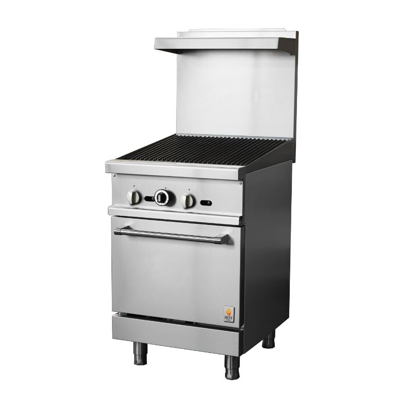 Cuisinière à gaz 24" avec gril à charbon de bois HZ-R24-24CB