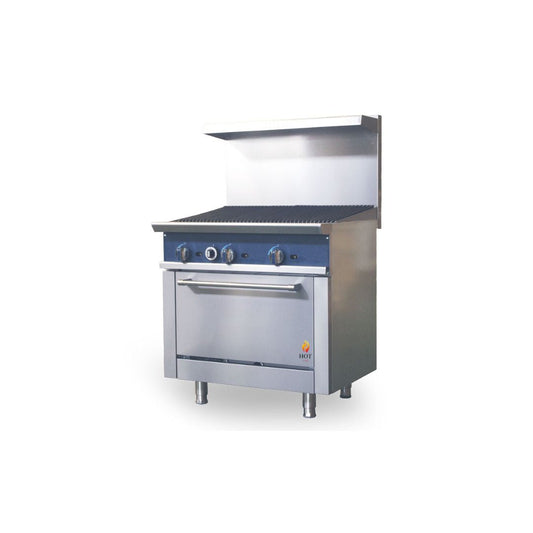 Cuisinière à gaz 36" avec gril à charbon 36" HZ-R36-36CB