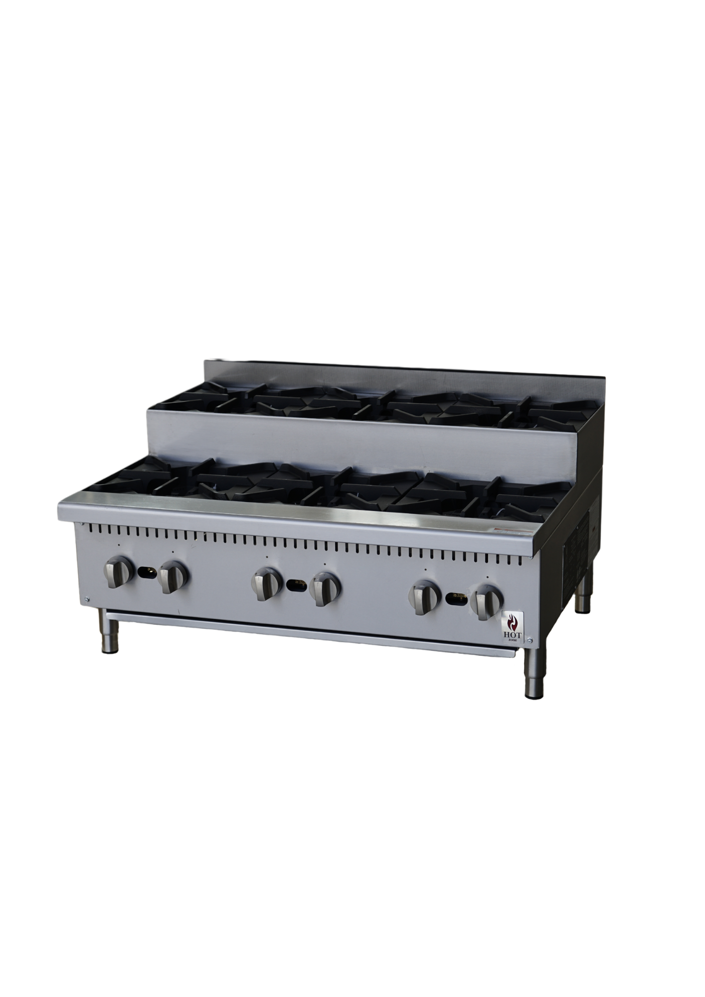 Plaque de cuisson à gaz à brûleurs de comptoir en acier inoxydable HZ-HP36-S