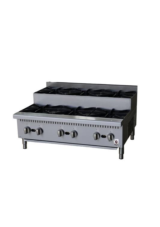 Plaque de cuisson à gaz à brûleurs de comptoir en acier inoxydable HZ-HP36-S