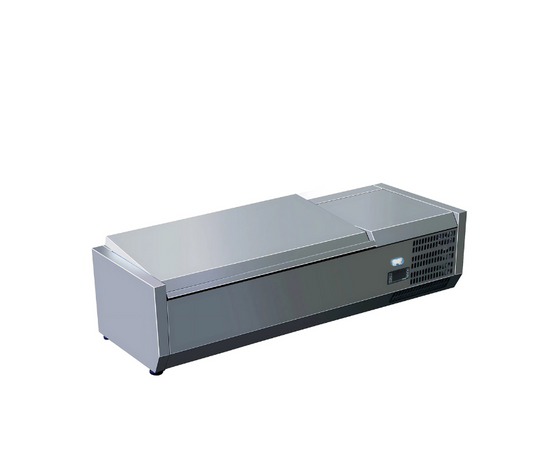 Rail de garniture réfrigéré avec couvercle en acier inoxydable COLD ZONE TR-60X