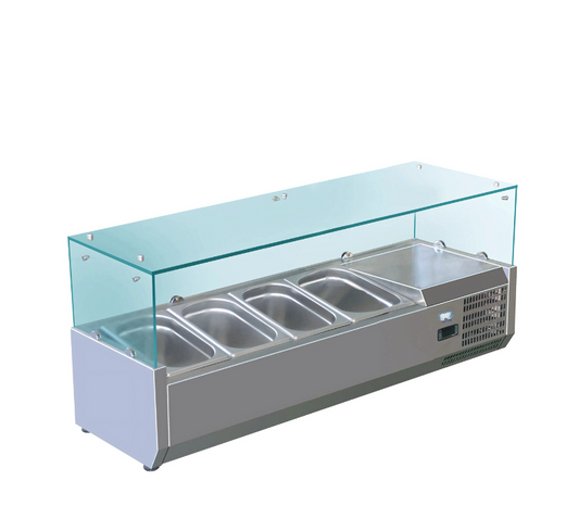 Rail de garniture réfrigéré avec protection en verre COLD ZONE TR-63XG