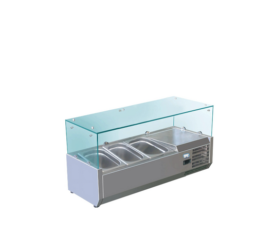 Rail de garniture réfrigéré avec protection en verre COLD ZONE TR-40XG
